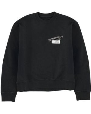 MM6 by Maison Margiela 'Numeric Signature Mm6' Sweatshirt - Black