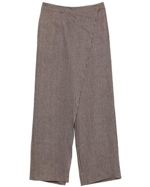 Alysi Hose mit weitem Bein - Grau