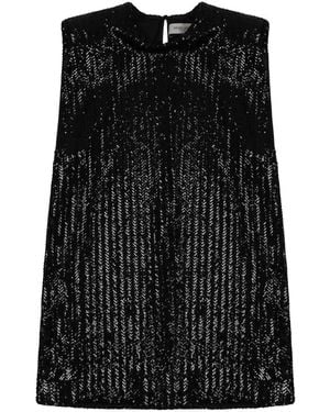 Golden Goose Mini Dress With Sequins - Black