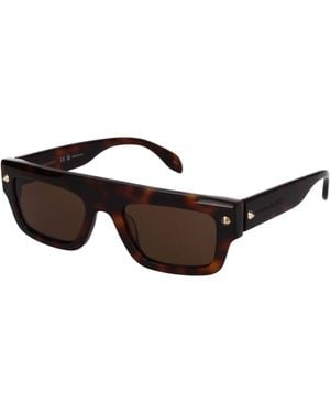 McQueen 'S Occhiali Da Sole Acetato Marrone/Leopardo