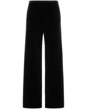 Alberta Ferretti Velvet Palazzo Pants - Black