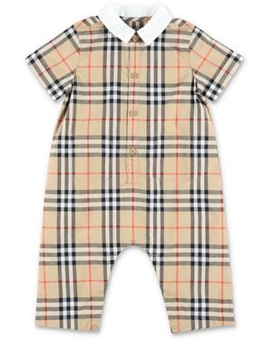 Burberry Check Pattern Dress - White