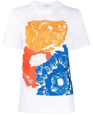 Ferragamo Cotton T-Shirt - Blue