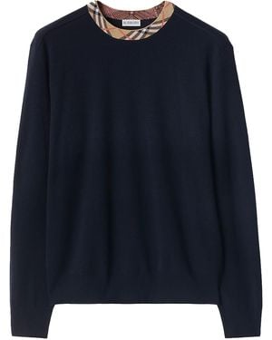 Burberry Sweater Around The Neck - Blue