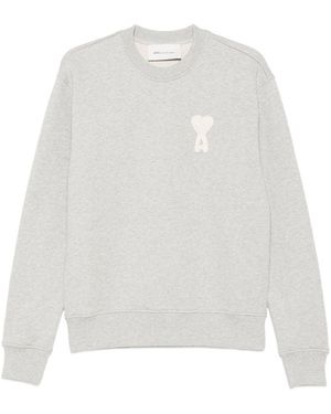 Ami Paris Sweater Met Hart Applicatie - Wit