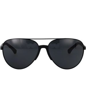 Emporio Armani Pilot Sunglasses 0 Ea2059 320387 - Black