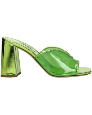 Miu Miu Plexiglass Platform Sandals - Green