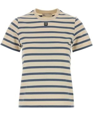Tory Burch Ivory Stripes Crew Neck T-Shirt - White