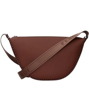 Fendi Crossbody Bags Melon Leather/Walnut - Brown