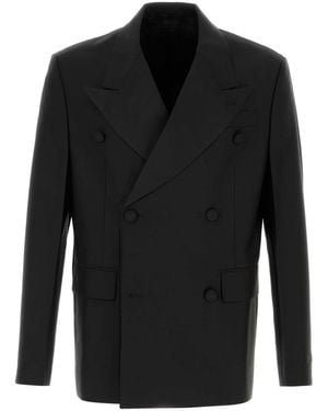 Prada Black Mohair Blend Blazer