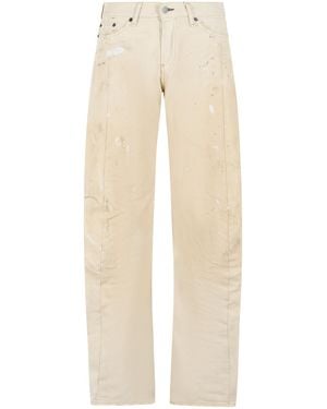 Acne Studios Vaqueros holgados de algodón blanco '2006 F' - Neutro