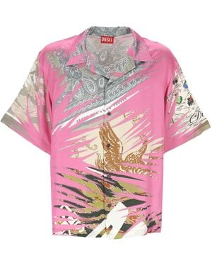 DIESEL Camicia Da Colletto Da Campo Rosa