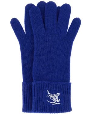 Burberry Electric Cashmere Blend Gloves - Blue