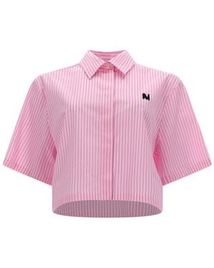 MSGM Boxy Stripes Shirt - Pink