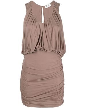 Saint Laurent Short Jersey Dress - Natural