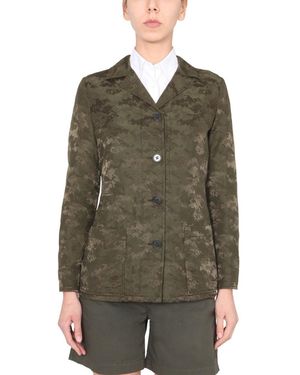 Aspesi Camouflage Patterned Regular Fit Jacket - Green