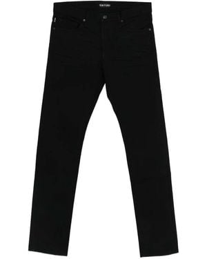 Tom Ford Jeans With Logo Patch - Black