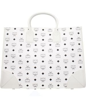 MCM Handtassen München Dames Leer Wit/optisch Wit