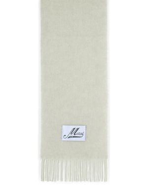 Marni Bufanda en mezcla de alpaca gris claro - Blanco