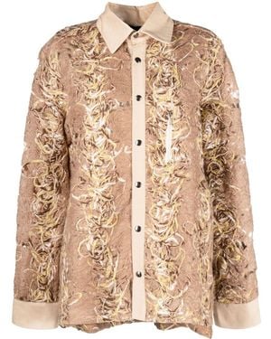 VITELLI Chaqueta de camisa Doomboh con bolsillo para el pecho - Neutro