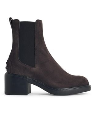Tod's Suede Ankle Boots - Black