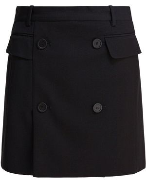 Balenciaga Viscose And Wool Twill Miniskirt - Schwarz