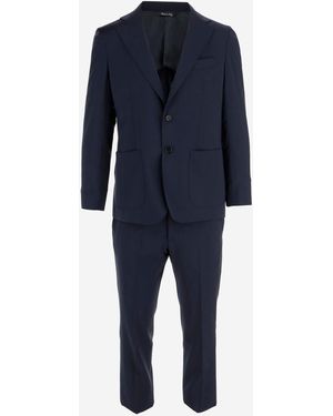 Brian Dales Wool Suit - Blue