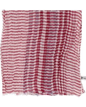 LA ROSE Stripes Scarves - Red