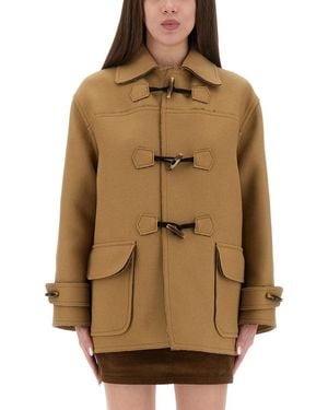 Moschino Classic Duffle Jacket With Toggle Closures - Natural