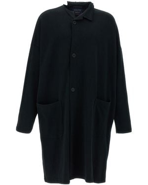 Yohji Yamamoto Asymmetrische Kragen -Strickjacke - Blau