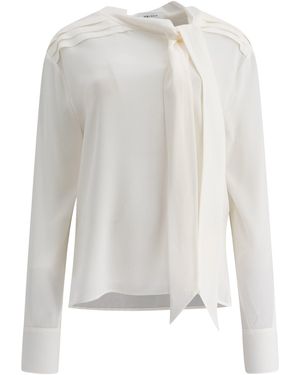 McQueen Silk Shirt With Relaxed Fit - Weiß