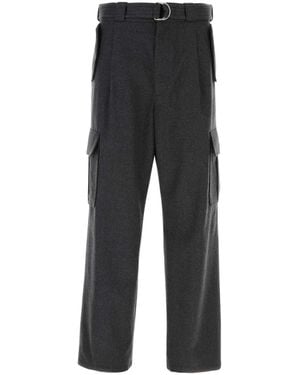 Prada Graphite Wool Cargo Pant - Black