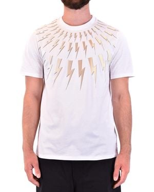 Neil Barrett Lightning Bolt Graphic Tee - White