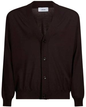 Lardini Cardigan mit V-Ausschnitt - Schwarz