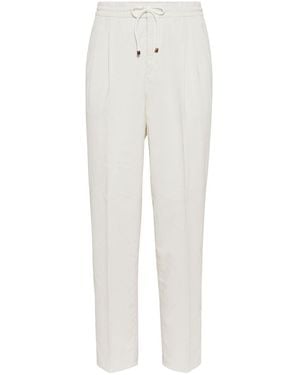 Brunello Cucinelli Samthose - Weiß