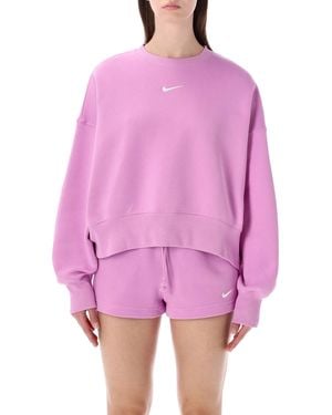 Nike Phoenix Fleece Oversized Sweatshirt - Pink