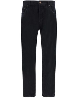 Saint Laurent Ontspannen Rechte Jeans - Zwart