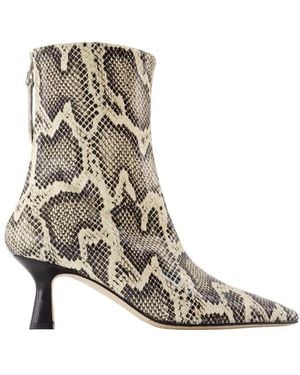 Aeyde Schlangenmuster Leder Stiefel Mit Spitzer Zehe - Mehrfarbig