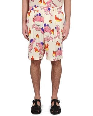 Marni Playful Print Bermuda Shorts - Red