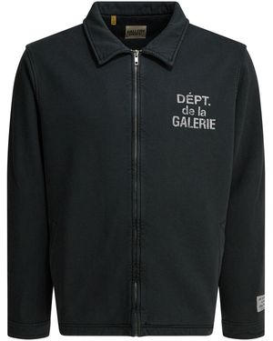 GALLERY DEPT. Cotton Jacket With Front Zipper And Chest Print - Schwarz