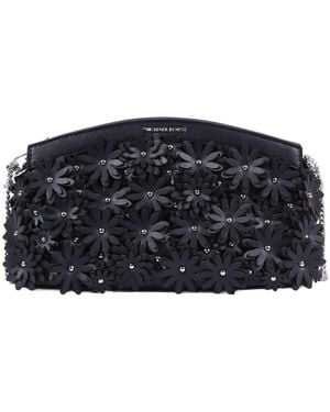 Michael Kors Sm Dome Chn Clutch Xbody - Black