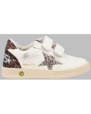 Golden Goose Trainers Ball Star Strap Leather Cow Trainer - Metallic