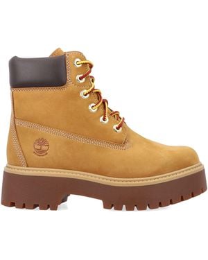 Timberland Stone Street 6-Inch Waterproof Leather Platform Boots - Brown