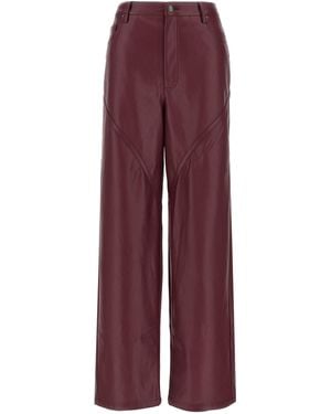 ROTATE BIRGER CHRISTENSEN 'Mid Waisted Piping' Trousers - Purple