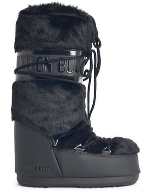 Moonboot Botas de piel sintética negra - Azul