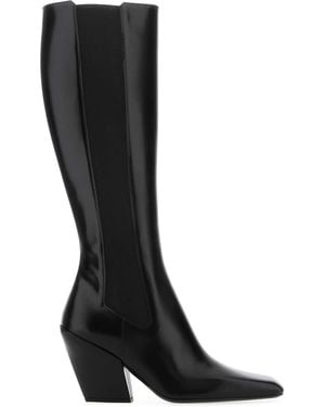 Prada Leather Boots - Black