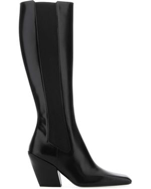 Prada Leather Boots - Black