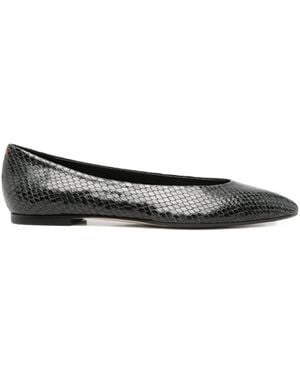 Aeyde Ellie Mini Snake Print Calf Leather Moss - White