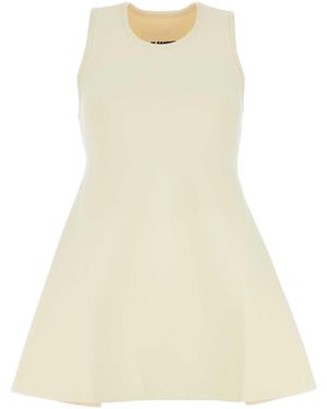 Jil Sander Ivory Viscose Blend Top - Natural