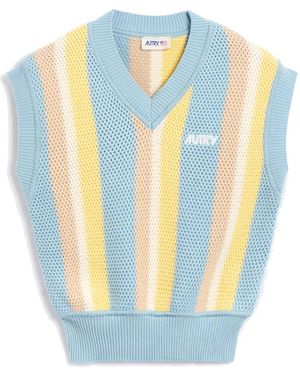 Autry Cotton Vest - Blue